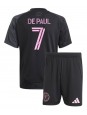 Inter Miami Rodrigo De Paul #7 Vieraspaita Lasten 2025-26 Lyhythihainen (+ shortsit)